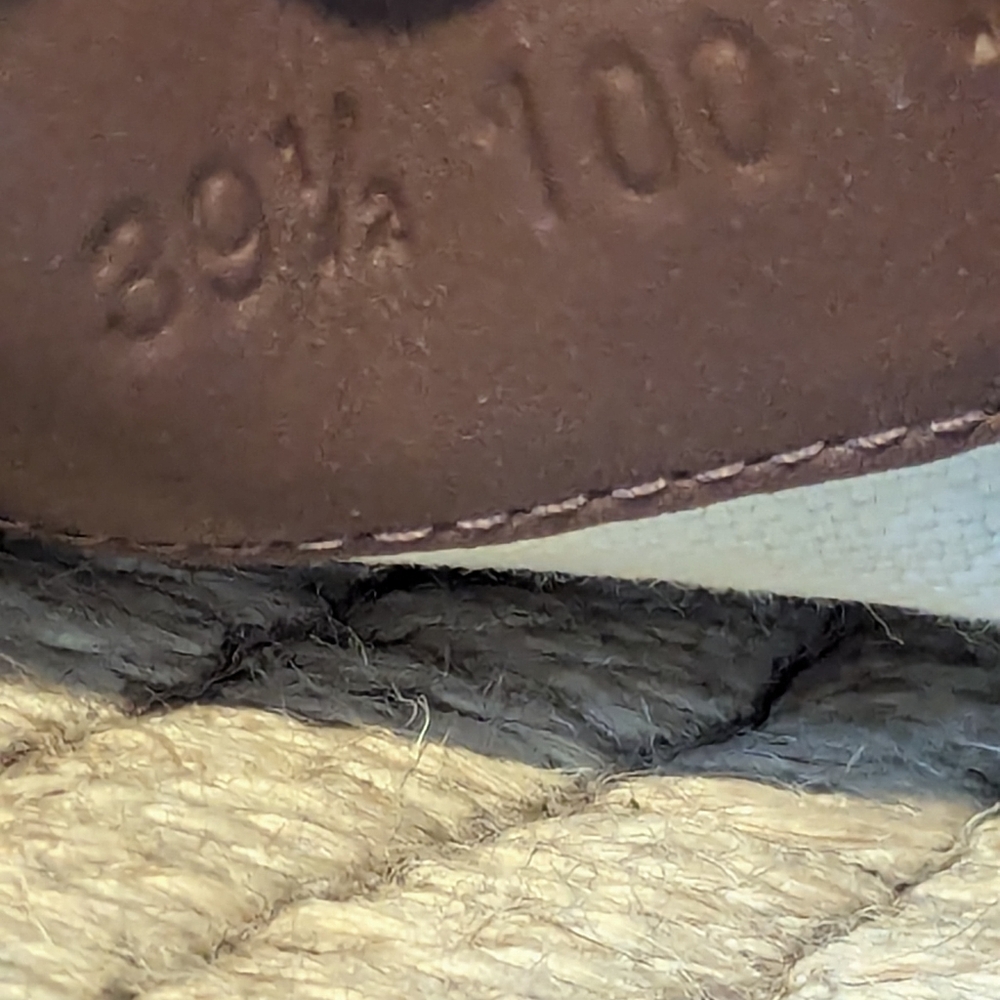 Gucci Blue Denim Monogram Espadrilles with Brown Trim - Picture 11 of 13